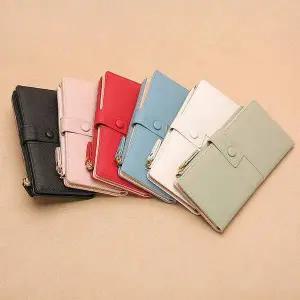 [셀러에이드]여성 컬러 장지갑 지퍼 2단 카드 지폐 수납 지갑