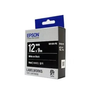 테이프카트리지 12밀리 흑백 라벨 프린터 리필