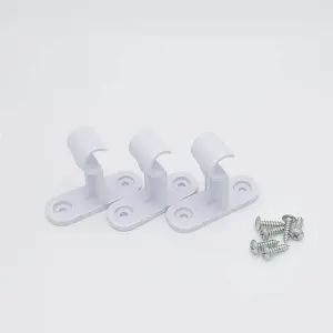 [콩심팥심]전셋집커튼브라켓 감각적 커튼걸이 백색15mm 커튼집개 15mm