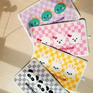 설렘 체커보드 발매트 극세사 현관 화장실 주방 발판 (KYR-WBFC7D4)