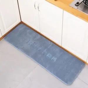 키친 극세사 메모리폼 발매트(블루) 주방 싱크대매트 (KYR-WC7D508)