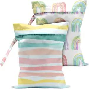 zcyxuw 2개의 젖은 가방 드라이 수영복용 여행 해변 수영장 기저귀 더러운 요가복 세면도구 메이크업