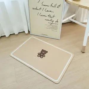 아기곰 규조토발매트 욕실 주방 현관 발매트 소 (KYR-WC8D7C4)