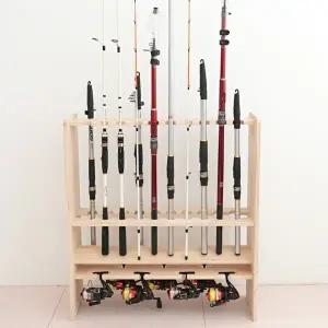 [미아트]아름데코 데드 원목 낚시거치대 로드20구+릴7구