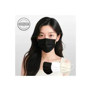 국산 MB필터 일회용 덴탈 마스크 블랙 50매 차단 사용 원부자재 966547