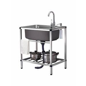 야외용 스텐 싱크대 캠핑장 업소용싱크대 카페 사무실 세면기 3단 80x45x80
