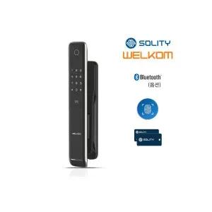 웰콤 지문인식 WP-4500B(미는문가능) 카드키2개+번호키 푸시풀 블루투스(옵션) 0초바로잠금 현관문 디지털