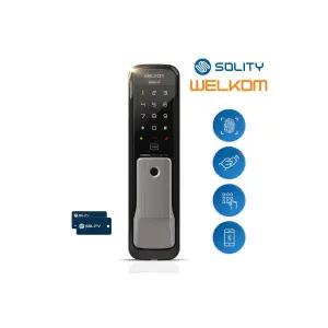 웰콤 WP-530B 지문인식 무타공 푸시풀 도어록 카드키2+번호키 블루투스(옵션) 푸쉬풀 현관문 디지털도어락