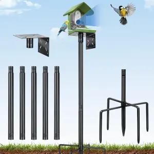 버드 하우스 폴 80인치 피더 스탠드 1인치 다이아 헤비 듀티 버드하우스 마운트 키트 포함 야외 스마트