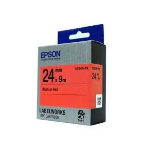 24mm 빨강 검정 라벨테이프 카트리지 사무용 라벨기용