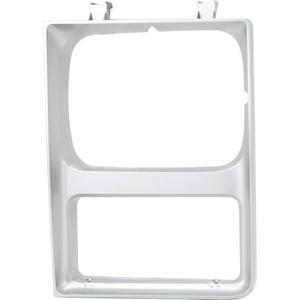 1985-1988 쉐보레 GMC 블 지미 교외 픽업 트럭 실버 크롬 텍스처 그릴 플라스틱 15598725 GM2512182의 프론트 좌측 운전석 헤드라이트 도어 트림 베젤 몰딩 교체