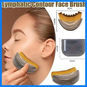 얼굴 및 몸용 림프 배수 브러시 1개 - 인체공학적 윤곽형 마사지 도구, 디톡스 릴랙스 피부 관리 액세서리