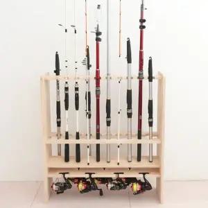 아름데코 데드 원목 낚시거치대 로드20구+릴7구