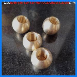 1-10Pcs M6 M8 M10 순수 황동 내부 스레드 구형 너트 발드 헤드 플러그 장식 나사 캡 조명기구 액세서리