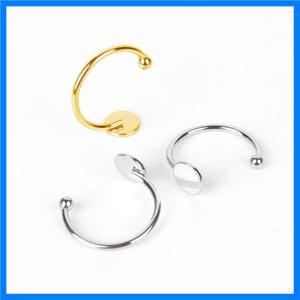 스테인레스 스틸 조정 가능한 플랫 서클 패드, 베젤 링 베이스, 원형 6mm 8mm 블랭크 액세서리, DIY 반지