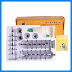 등 마사지에 적합한 수동 공기 펌프가 포함된 24피스 부항 컵 세트