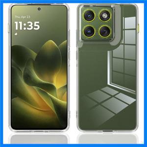 모토로라 엣지 70 케이스용 럭셔리 아크릴 투명 피부 친화적인 커버 X70air용 충격 방지 범퍼 펀다