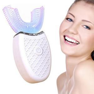 방수 USB 충전식 U자형 음파 칫솔 전동 360도