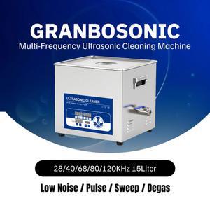 GRA OSONIC 다중 120KHZ 세척기 주파수 기계 15리터 40 저소음 초음파 68 청소 스윕 28 80