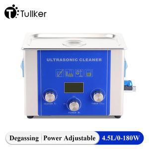 전원 조절 가능한 LCD 가열 와셔 초음파 쥬얼리 금속 디스플레이 세척기 욕조 체인 실험실 4L PCB DPF 세척