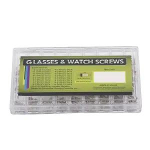 쉬폰에이드 1800pcs 안경 수리 키트 스테인리스 스틸 나사 미니 시계 선글라스 고정 도구 18 사이즈 수납