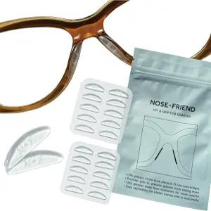 NOSE FRIEND 10켤레 1.2mm 초박형 안경용 그립 코 패드 추가 미끄럼 방지 작은 다리 (10켤레 클리어)