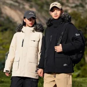 픽호샵 여사친 하프 커플파 다운 점퍼 바람막이 패딩다운 후드 커플 카고 키작녀 90털 꾹1