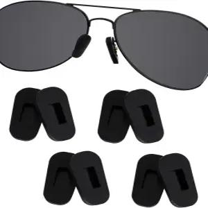 슬립온 코 패드 커버 안경 4쌍 선글라스 프레임용 부드러운 실리콘 미끄럼 방지 쿠션 피스 블랙