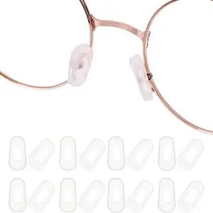 Ymapinc 슬립 온 노즈패드 안경 8쌍 소프트 실리콘 클리어 커버 코 패드 교체용 쿠션 초경량 액세서리