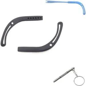 부드러운 안경 템플 팔 커버 소매 끝 팁 이어 쿠션 양말 컴포트 블랙