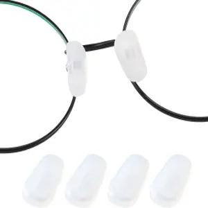 Gdnmpat 안경 코 패드 커버 안경용 슬립온 실리콘 미끄럼 방지 보호 브릿지 조각 패드가 있는 부드러운