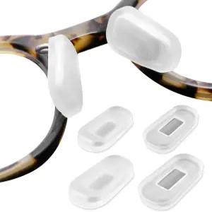 12PCS 소프트 안경 코 패드 커버 실리콘 수리 키트 3.35x0.67 인치 미끄럼 방지 조각/코 브릿지용 보호