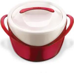 뚜껑이 있는 피나클 대형 단열 카세롤 접시 2.6 qt. 우아한 전골 음식 워머/쿨러 - 보온 수프/샐러드 서빙