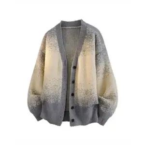 EAMT 남사친 니트 빈티지 밍크털 소프트 카디건 스웨터 커플 도톰보온 톱 YJ1