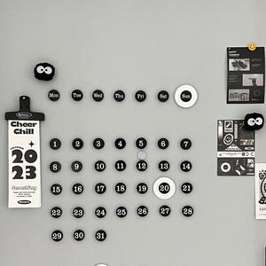 DIY 달력 현관문 냉장고 꾸미기 부착 현관 또는 스퀘어 스티커 플래너 30개 만년