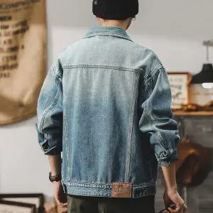 EAMT 청 남사친 빈티지 가을 캐주얼 청자켓 헤비 코트 시크 루즈핏 재킷 YJ3