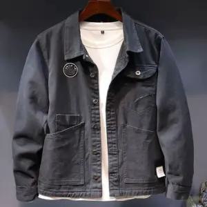 쉬헐크 남자 남친 청 캐주얼 자켓 봄가을 카고 긴팔 칼라넥 아우터 KKE1