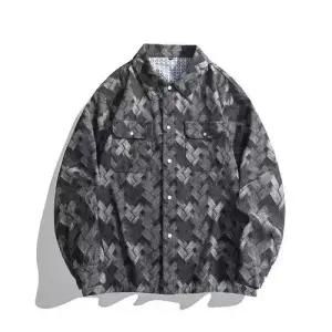 쉬헐크 남친 남자 데님 캐주얼 자켓 상의 비대와 코트 트렌드 체크 봄가을 KKE3