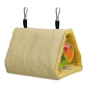 베오미 겨울 따뜻한 새 둥지 앵무새 해먹 스윙 푹 침대 은신처 오두막집 그레이 햄스터 페럿