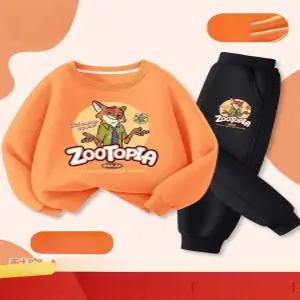 주토피아 티셔츠 맨투맨 바지 팬츠 세트 라운드 여아 오버핏 루즈핏 남아 긴팔 면