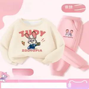 주토피아 맨투맨 티셔츠 바지 세트 면 루즈핏 긴팔 아동 키즈 어린이 라운드