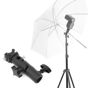 싱글 콜드슈 핫슈 플래시 브라켓 거치대 조명 우산 스탠드 헤드