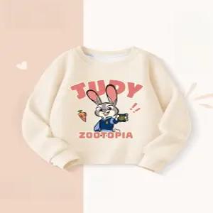 주토피아 티셔츠 맨투맨 캐릭터 초등학생 오버핏 어린이 면 라운드 아동 주디 닉