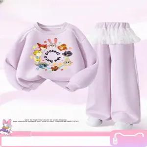 주토피아 티셔츠 맨투맨 바지 세트 초등학생 라운드 루즈핏 캐릭터 여아 어린이 아동