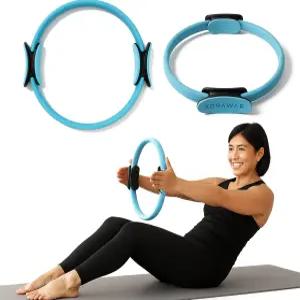 XORAWAR 필라테스 서클 링 폼 매직 요가 핸들이 키트 유리섬유 앳 피트니스 있는 홈