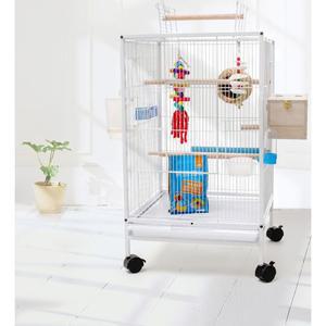 대형 앵무새장 이동장 횟대 블랙 57x38x88cm 철재 이동식 모란새 케이지 하우스