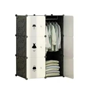 옷장 간이 슬라이드 조립식 옷걸이 수납장
