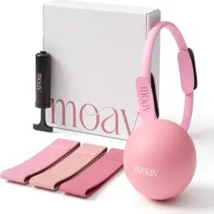 MOAV 프리미엄 필라테스 에센셜 키트 있는 펌프가 미니 운동을 볼 홈 저항 위한 전신 밴드 14인치 3종 -