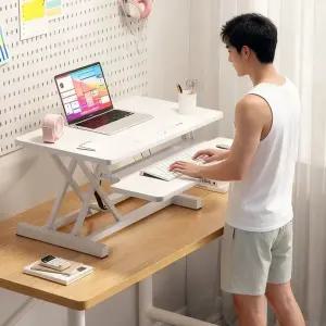책상위 높이조절 노트북 조절 스탠딩 데스크 위 휴대용 작업대 서서일하는