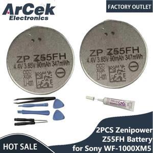 Zenipower Z55FH 리튬 배터리, 소니 WF-1000XM5 헤드셋용, 도구 키트 포함, 2 개
